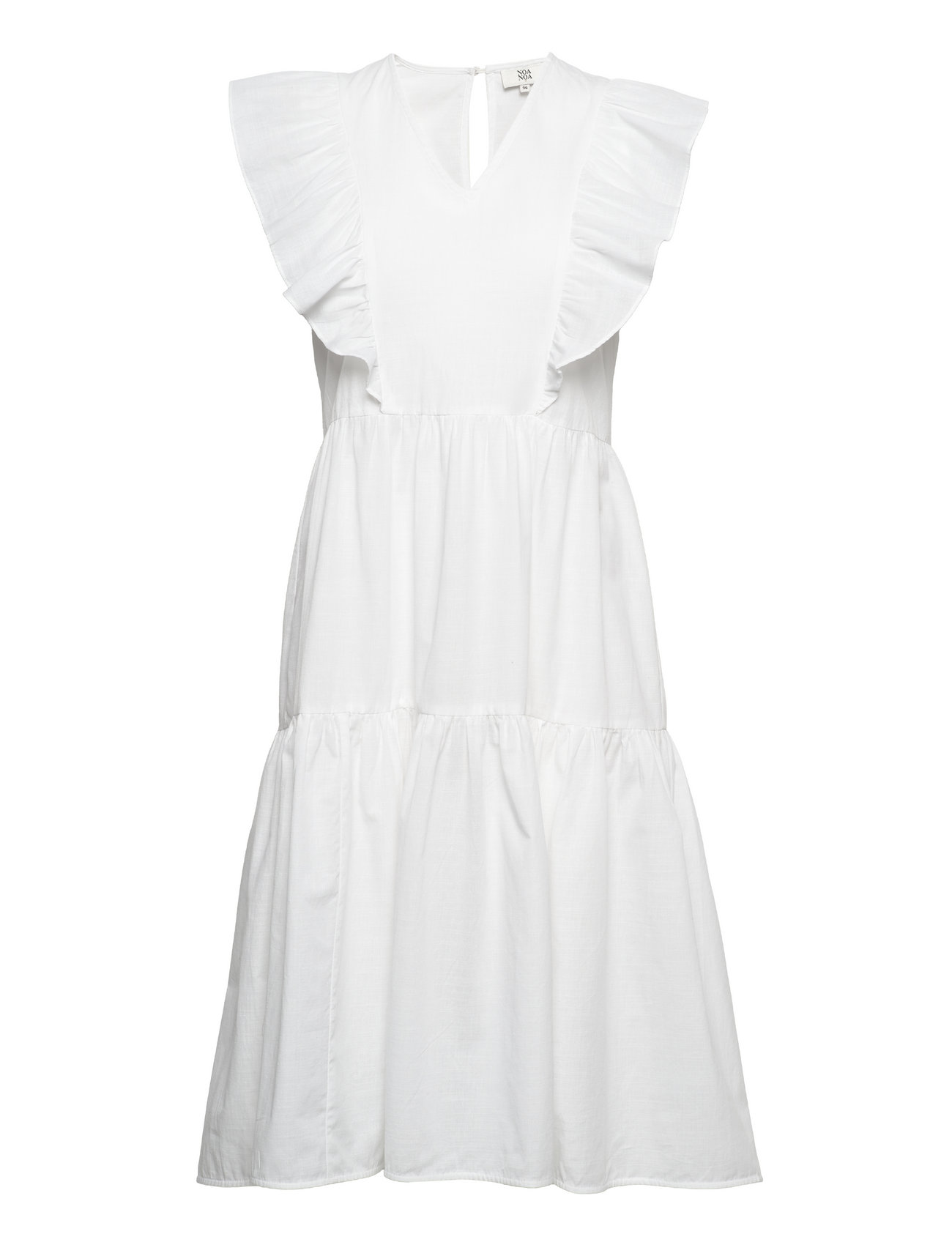 Dress Short Sleeve Knælang Kjole White Noa Noa