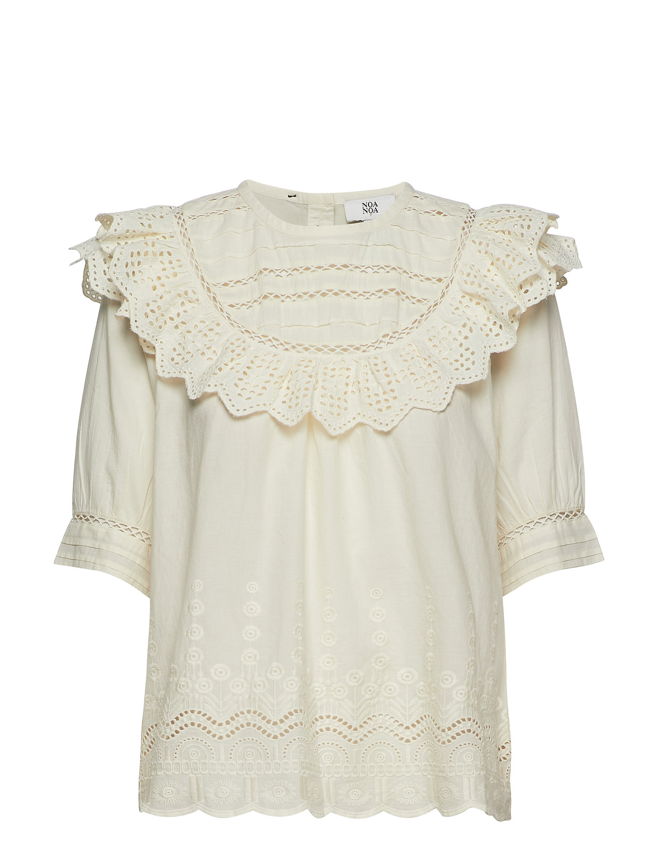 Blouse Korte Mouwen Creme Noa noa noa kopen in de aanbieding