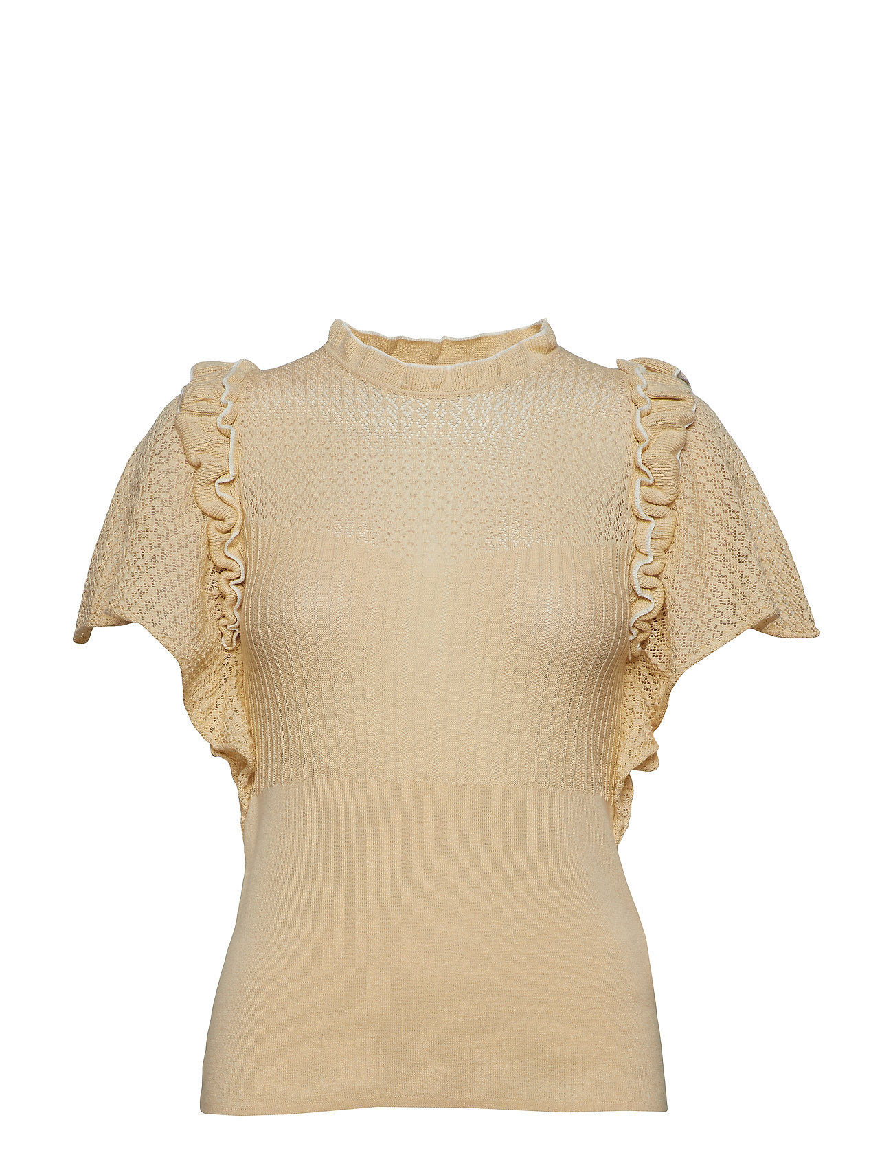 Blouse Korte Mouwen Beige Noa noa noa kopen in de aanbieding