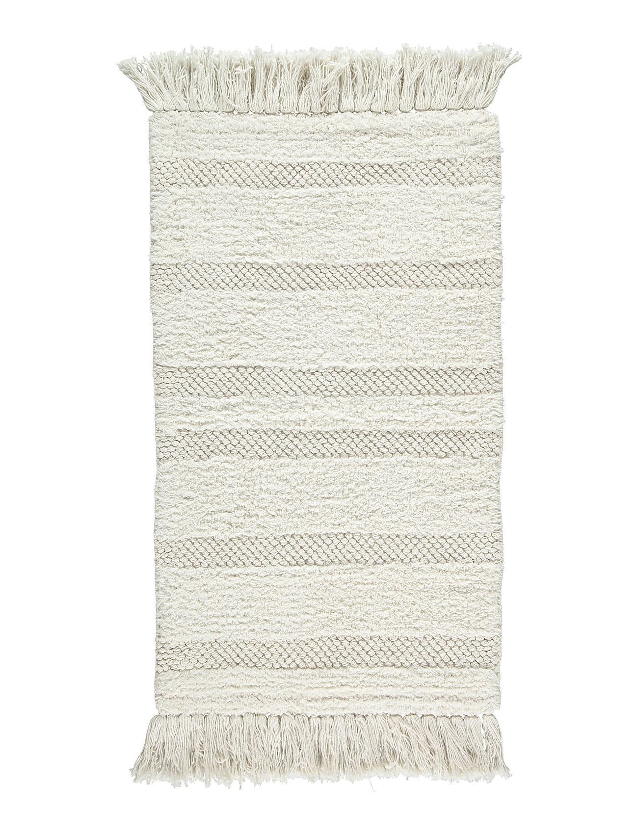 Bath Mat Cotton 50X80Cm Home Textiles Rugs & Carpets Bath Rugs White Noble House