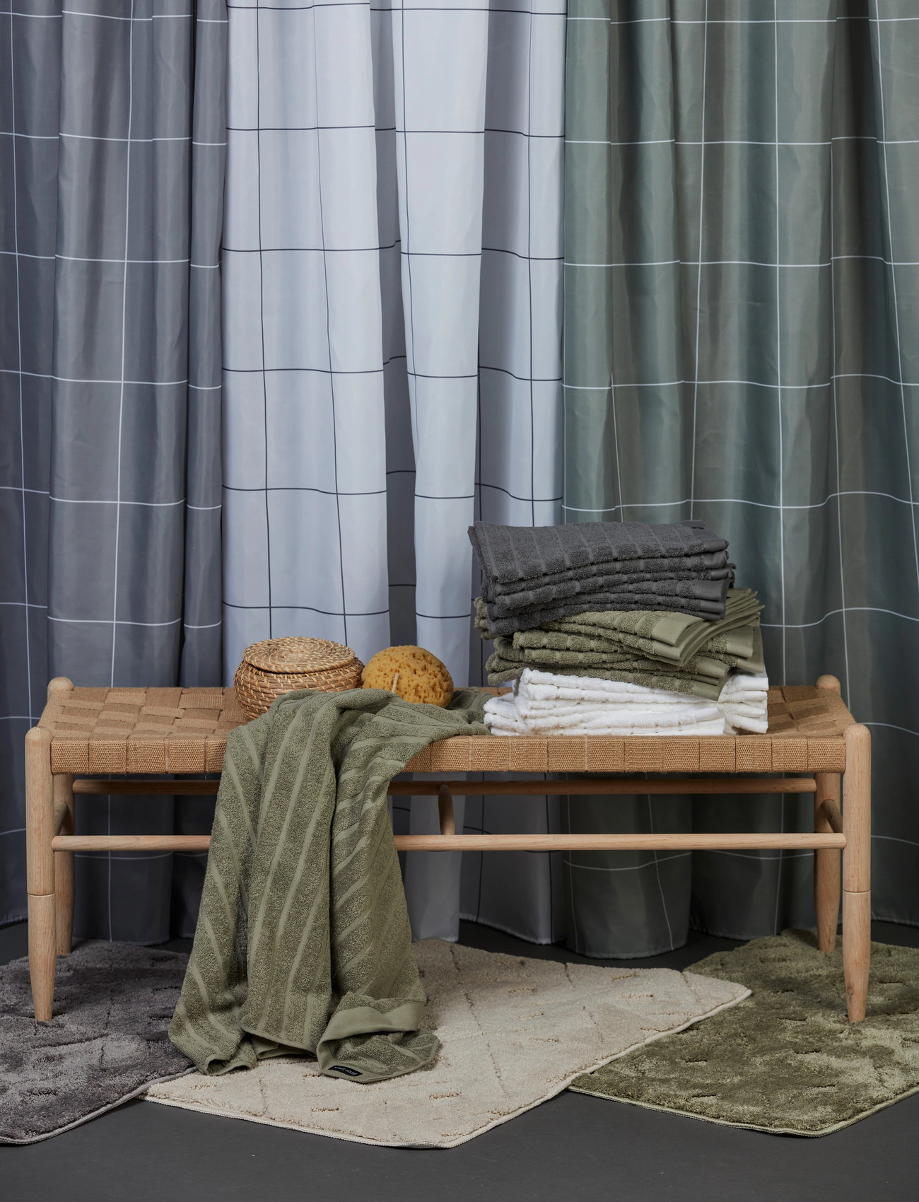Noble House Bath Mat Albin 60X90cm, 60X90 cm, Green, Tæpper > Badetæpper, Unisex