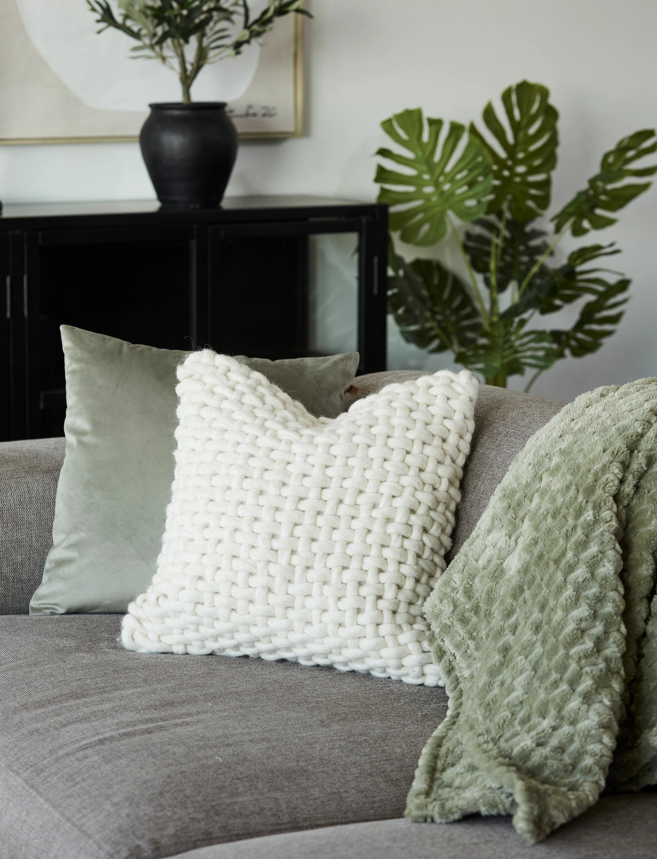 Noble House Blanket Lukas, 125X150 cm, Green, Puder & Tæpper > Tæpper & Plaider, Unisex