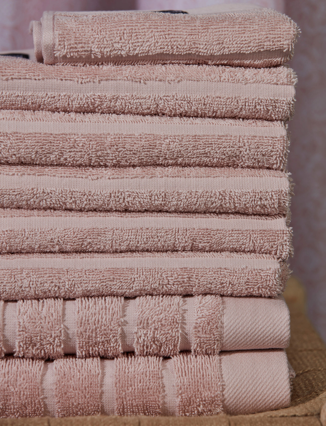 Noble House Terry Towel Novalie Stripe, 50X70 cm, Pink, Håndklæder Og Badehåndklæder > Håndklæder, Unisex