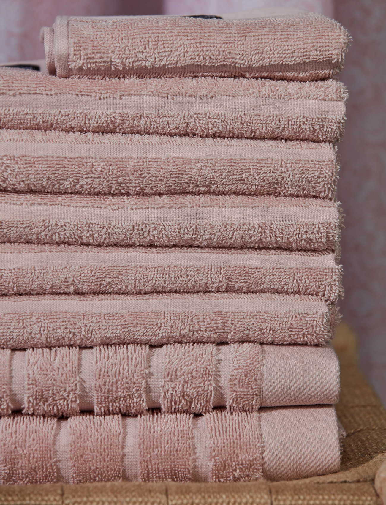Noble House Terry Towel Novalie Stripe, 70X130 cm, Pink, Håndklæder Og Badehåndklæder > Håndklæder, Unisex