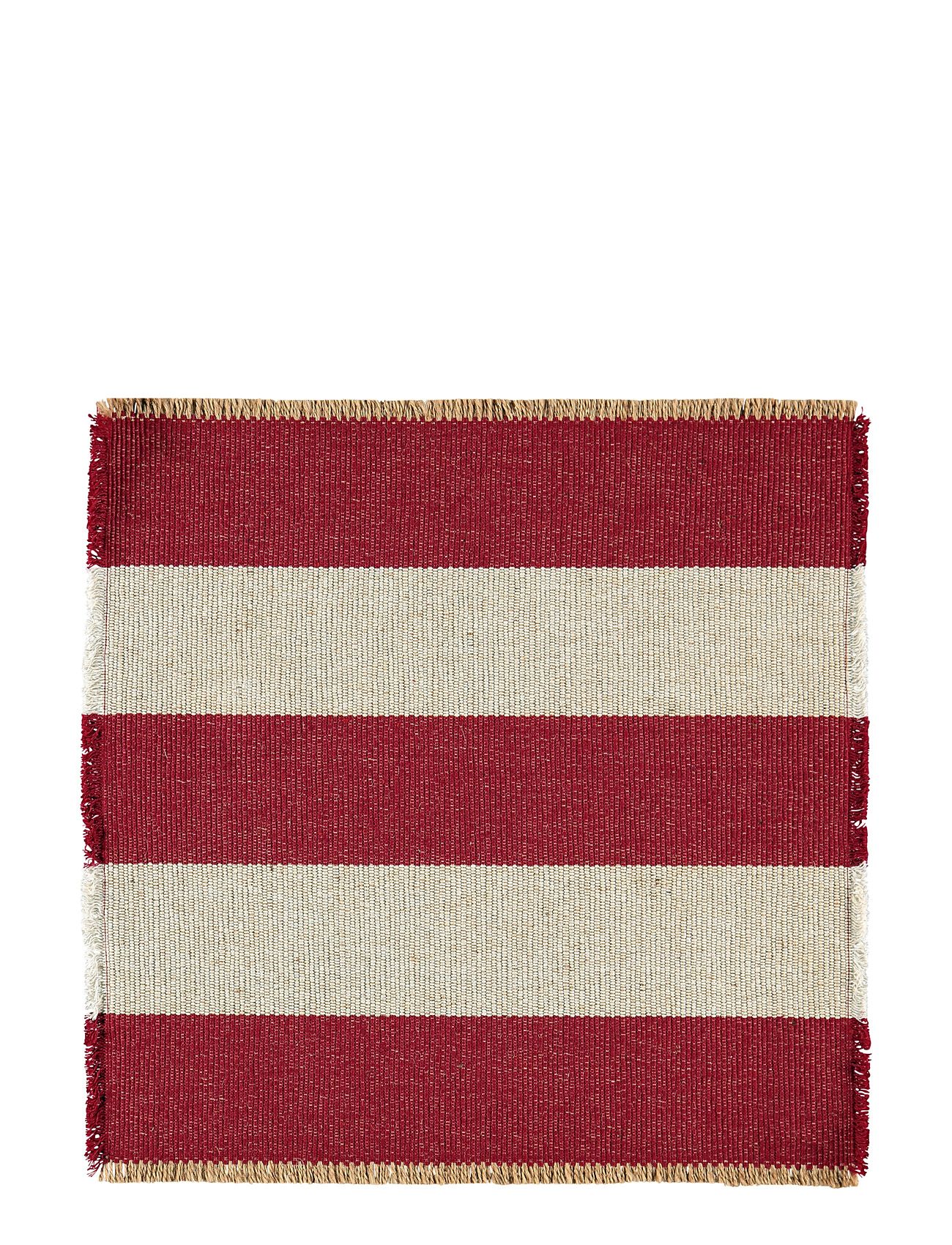 Noble House Place Mat Jute Stripe 2-P Röd