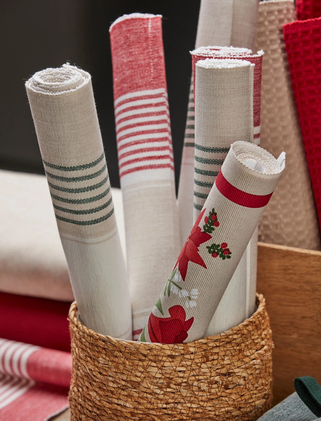 Noble House Placemat X-Mas 2-P, 30X45 cm, Red, Tableware > Placemats, Unisex