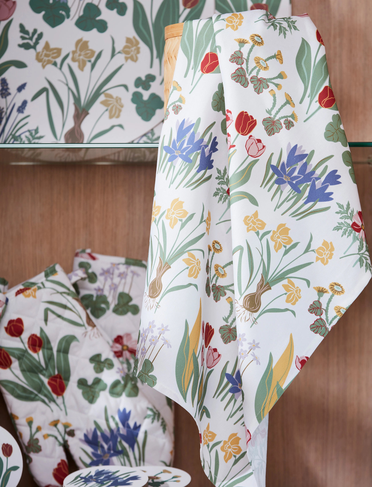Noble House Kitchen Towel Spring, 50X70 cm, Multi/patterned, Køkkentekstiler > Køkkenhåndklæder, Unisex