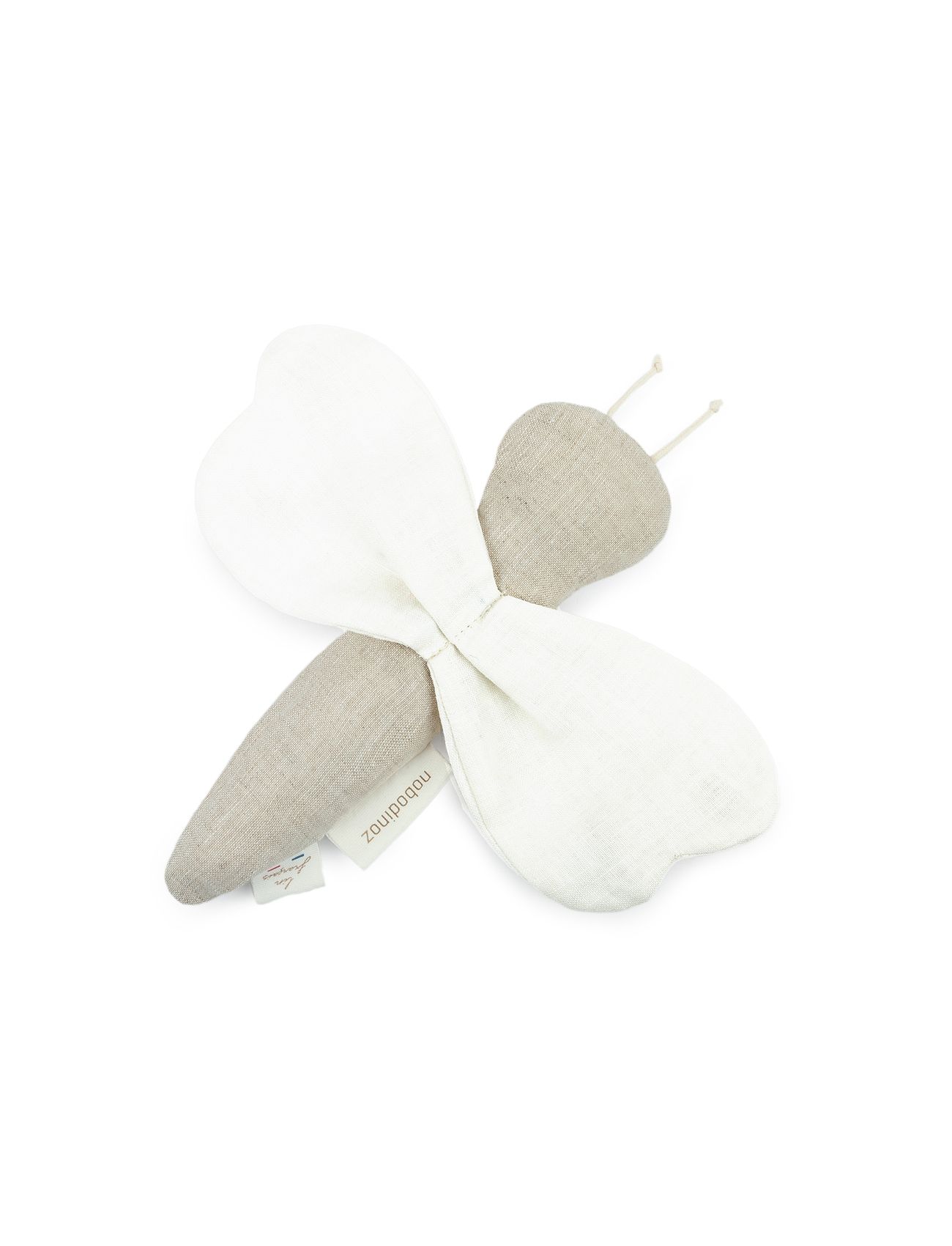 Lin Français Dragonfly Rattle 22X16 Toys Baby Toys Rattles Beige NOBODINOZ