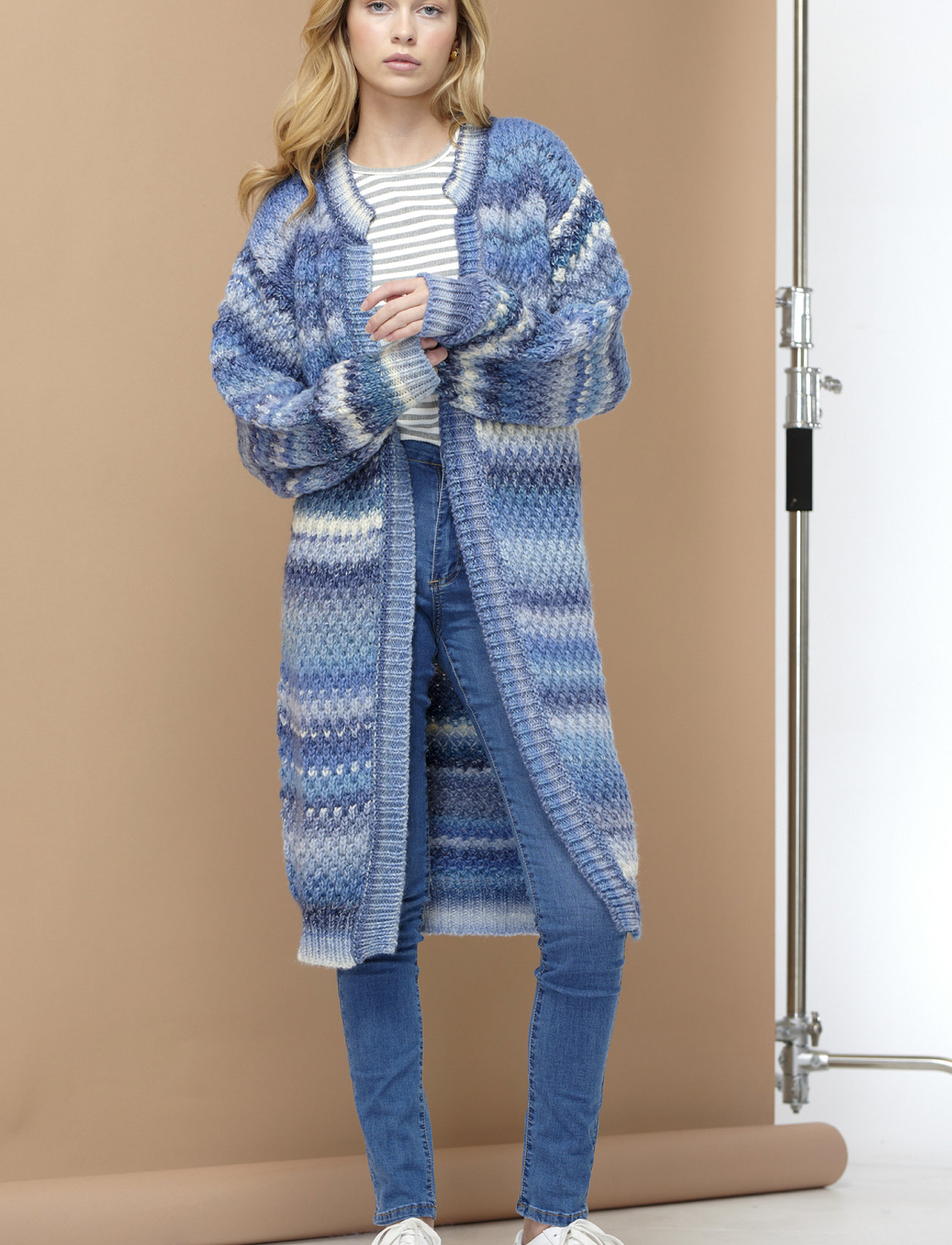 Noella Gio Knit Cardigan, S-M, Blue, Strik > Cardigans, Dame