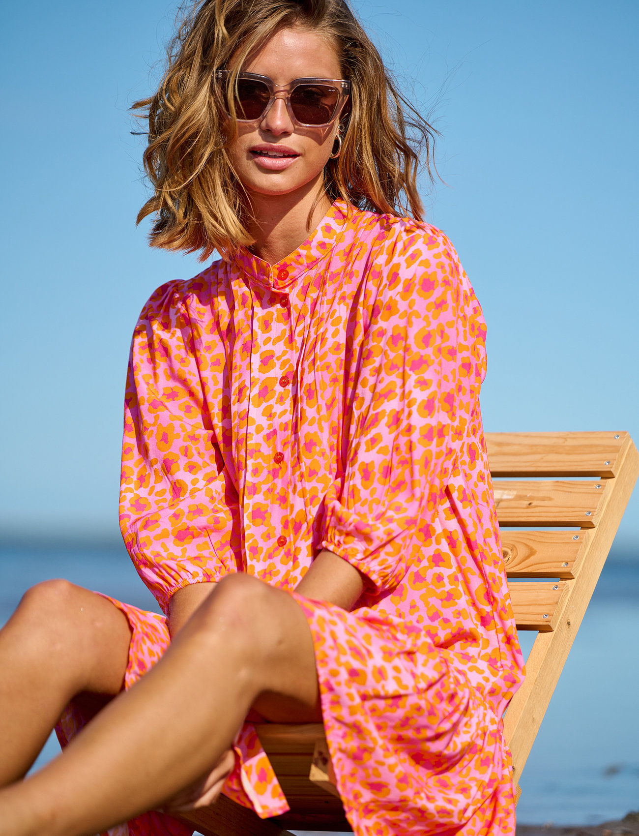 Noella Imogene Sh. Dress, XXL, Coral, Kjoler > Kort Kjole, Dame