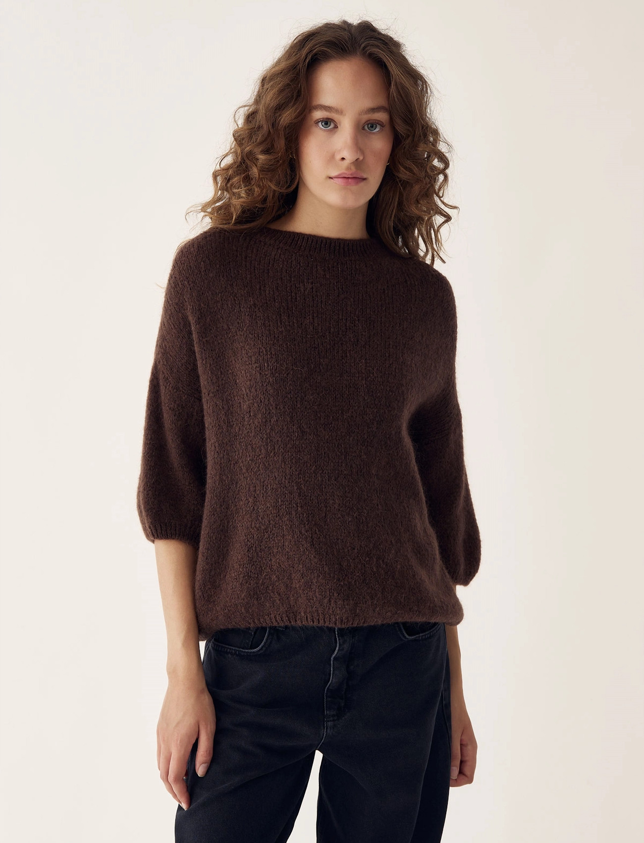 Noella Mimi Knit Jumper, XS/S, Brown, Strik > Trøjer, Dame