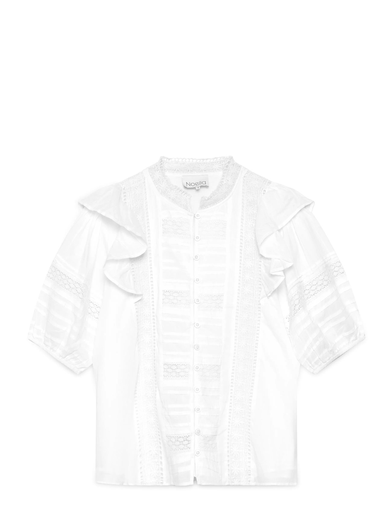 Noella Keshondra Blouse, M, White, Bluser > Kortærmede, Dame