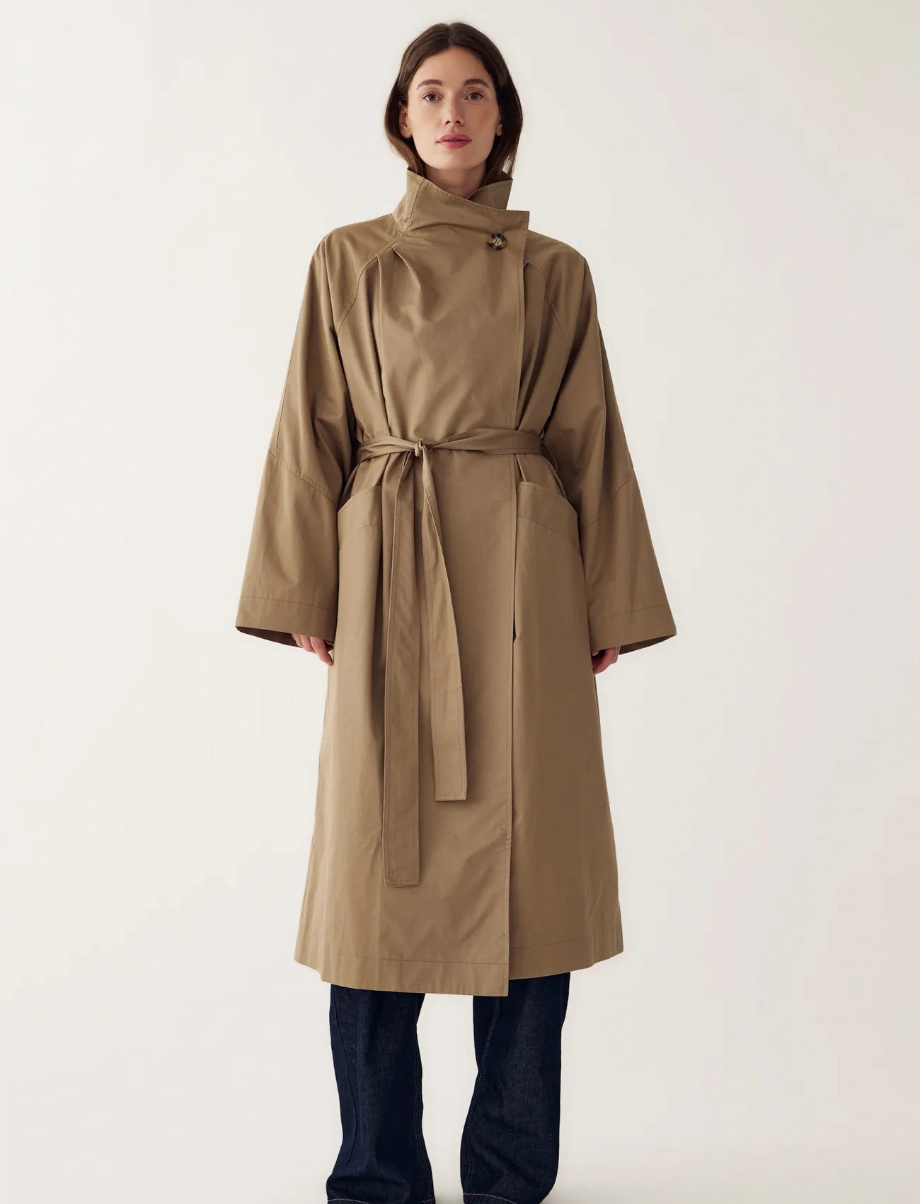 Noella N-Makenzie Coat, One Size, Beige, Frakker > Trenchcoats, Dame