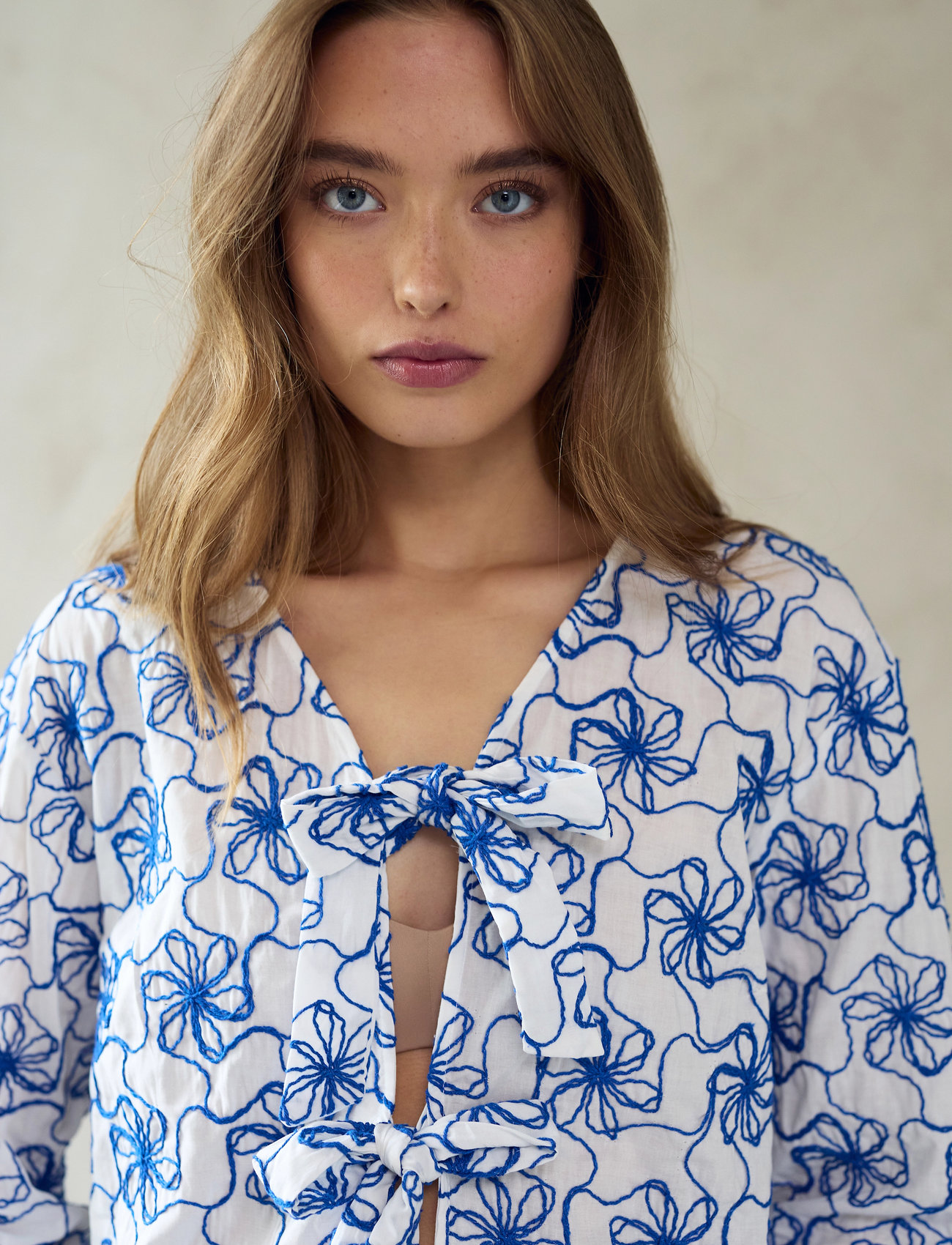Noella Krisina Blouse, XXL, Blue, Bluser > Langærmede, Dame