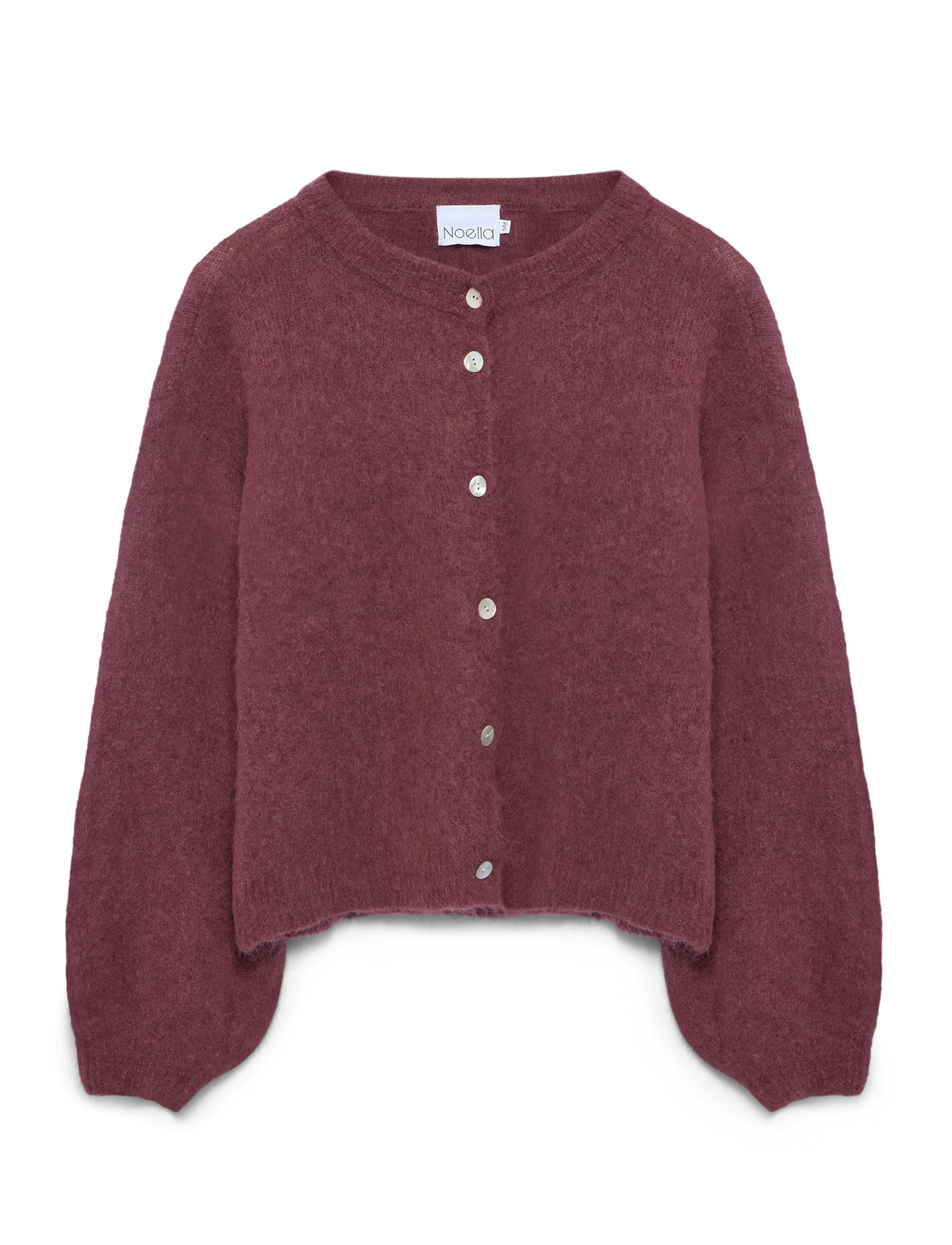 Noella Kae Knit Cardigan, S/M, Burgundy, Strik > Cardigans, Dame