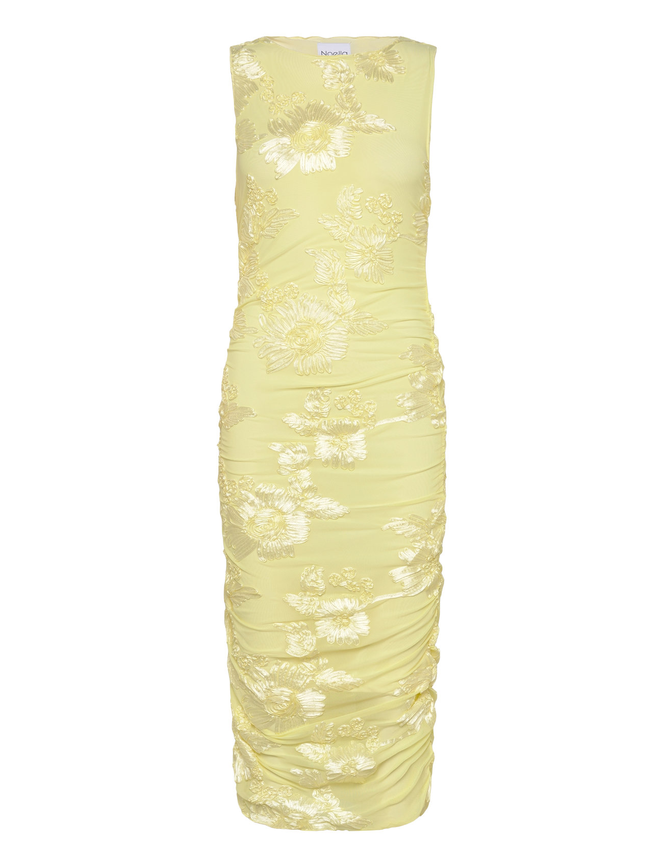 Lavinia Dress Knelang Kjole Yellow Noella