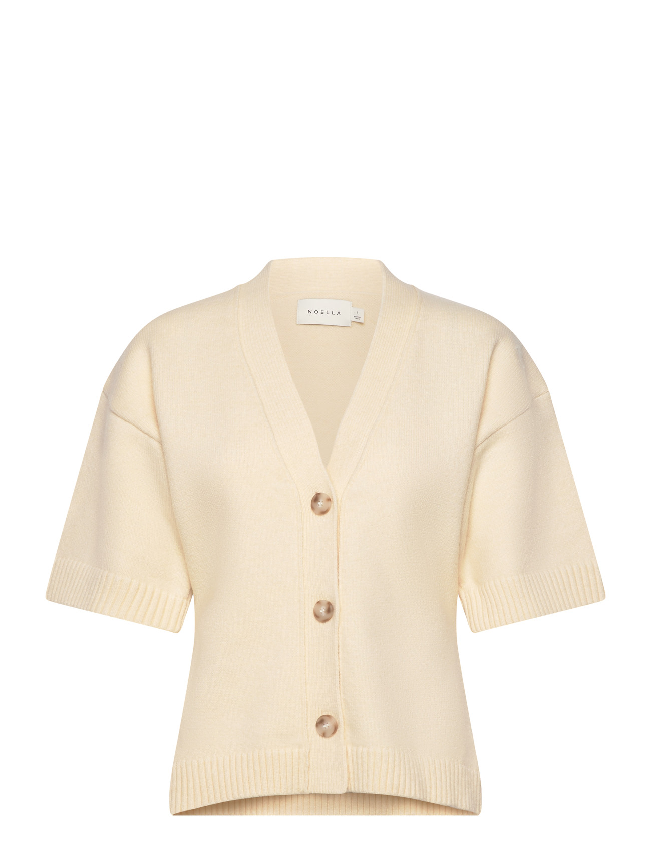 Noella N-Lenyx Ss Knit, XS, Cream, Strik > Cardigans, Dame