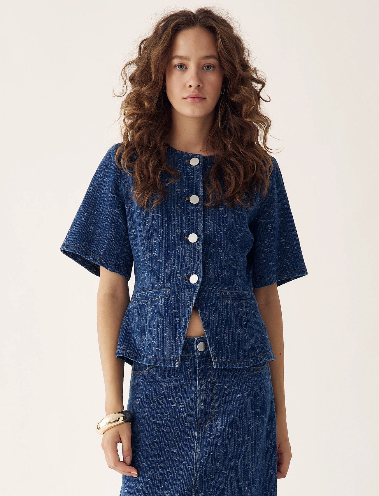 Noella Kasundra Blazer, XXL, Blue, Bluser > Kortærmede, Dame