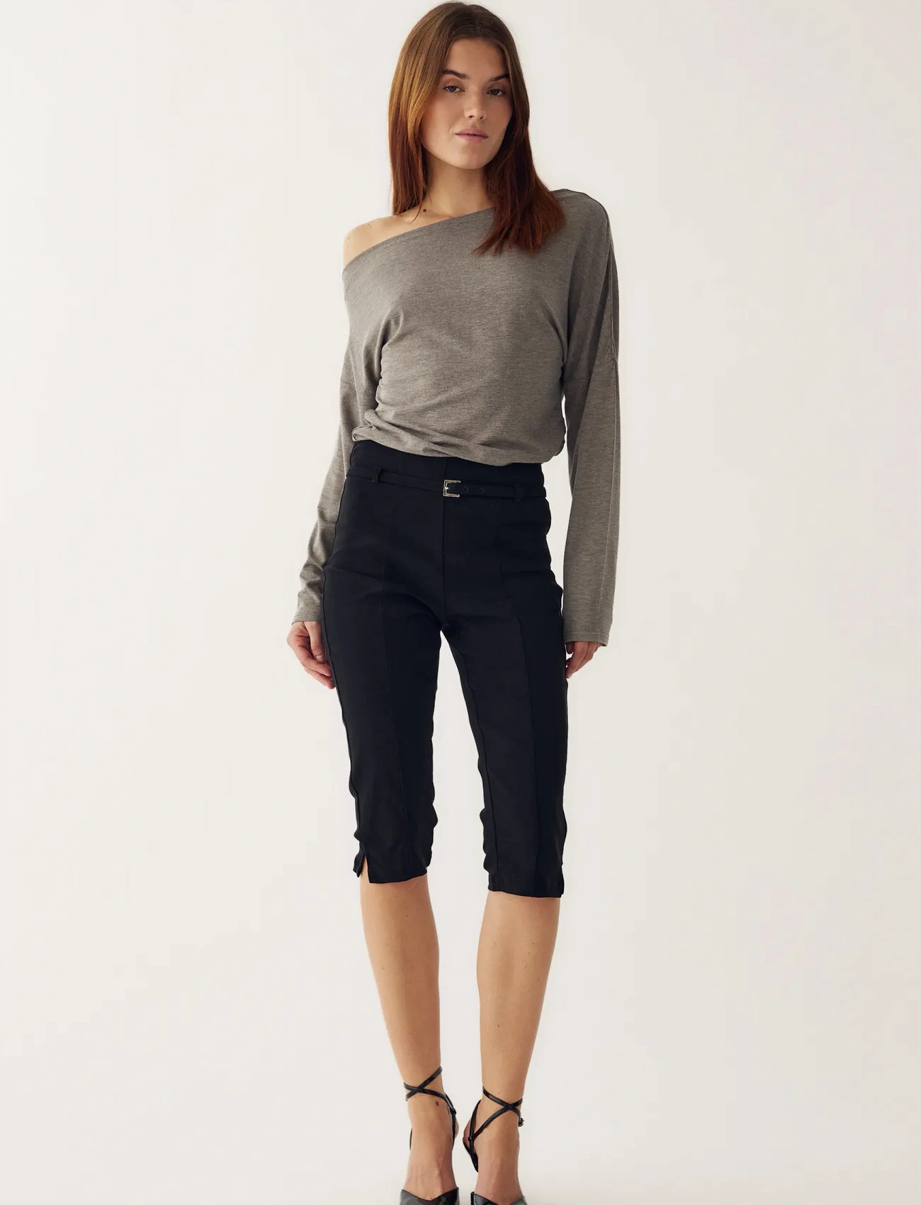 Noella N-Linza Mw B Capris, S, Black, Bukser > Capri-Bukser, Dame