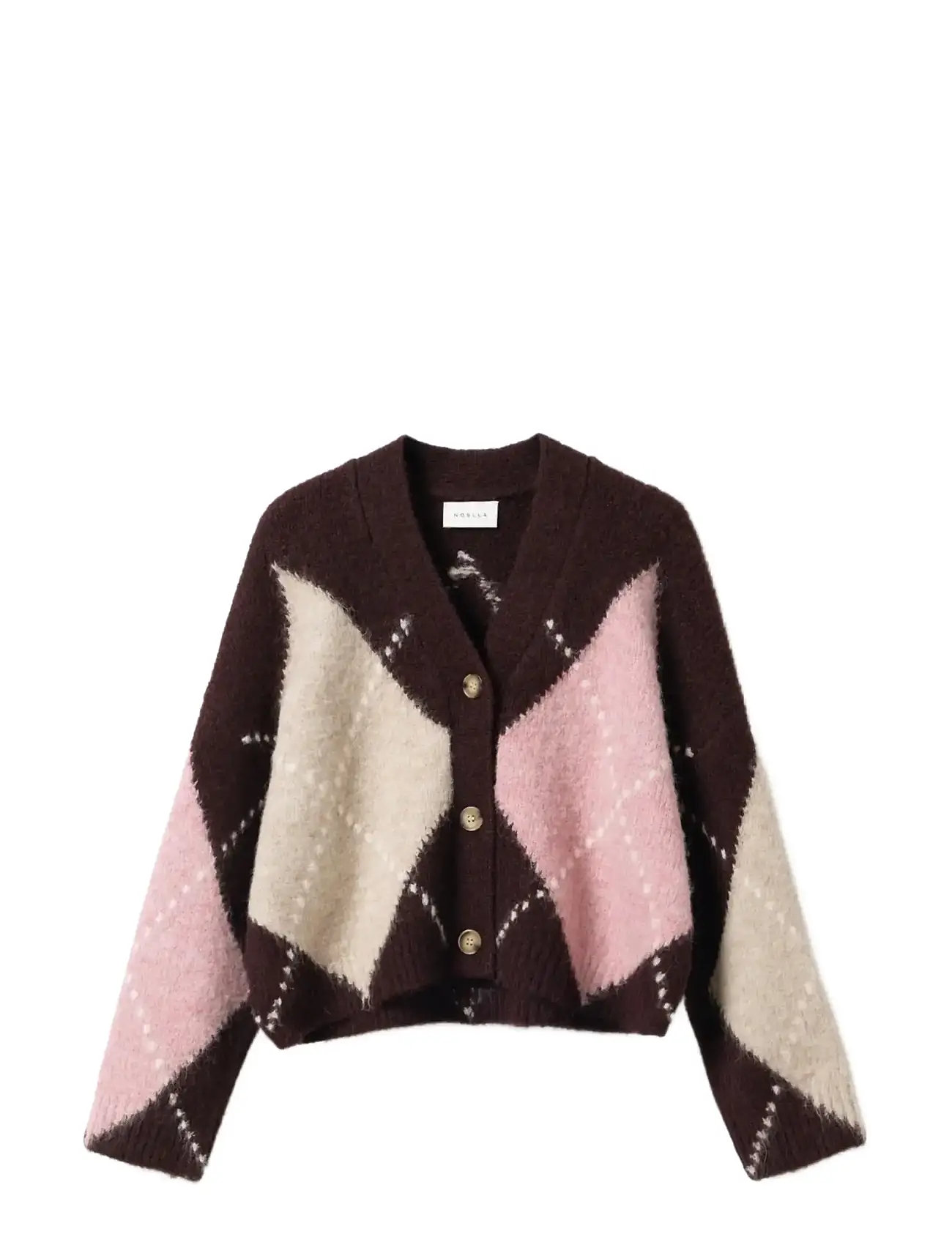 NOELLA N-Laiana Knit Cardigan Burgundy - S/M - Damen