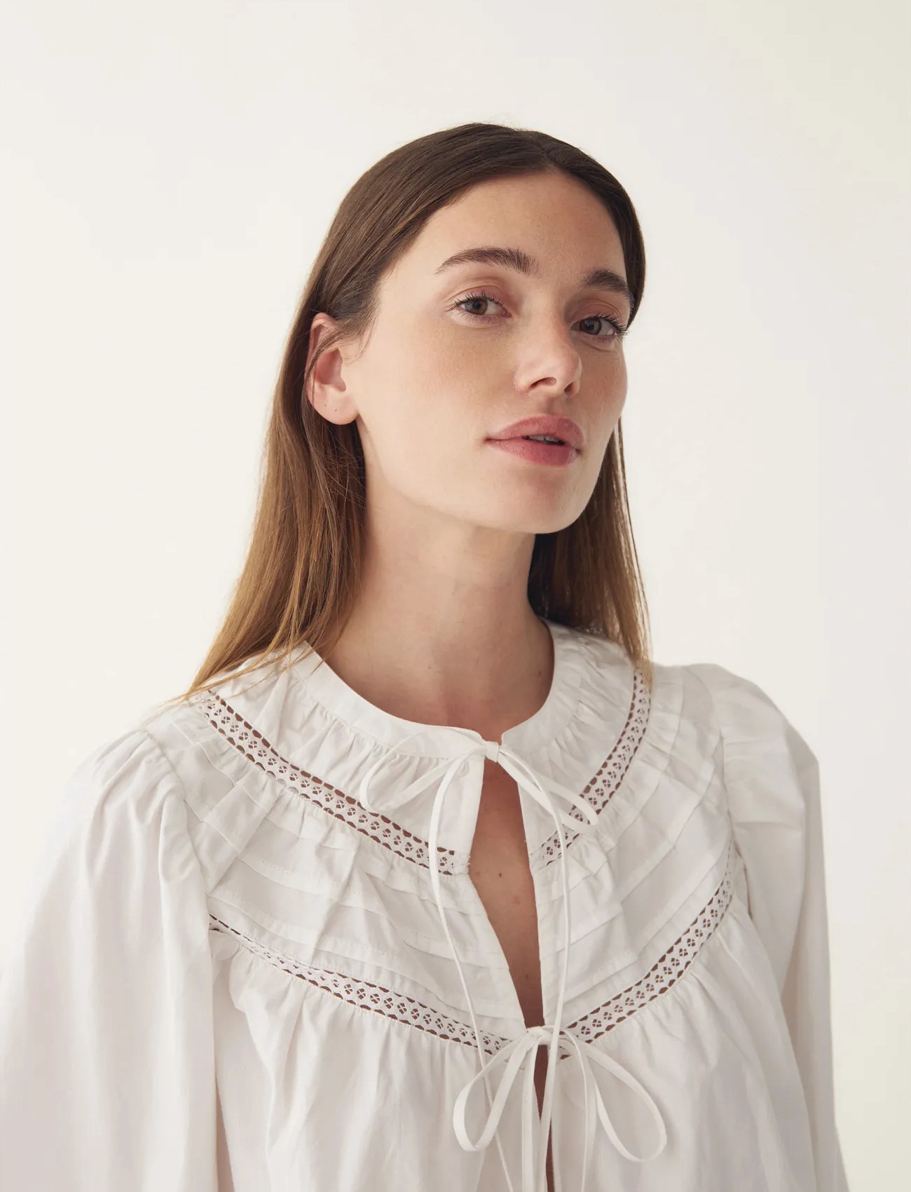 Noella N-Marceline Blouse, XXL, White, Bluser > Langærmede, Dame