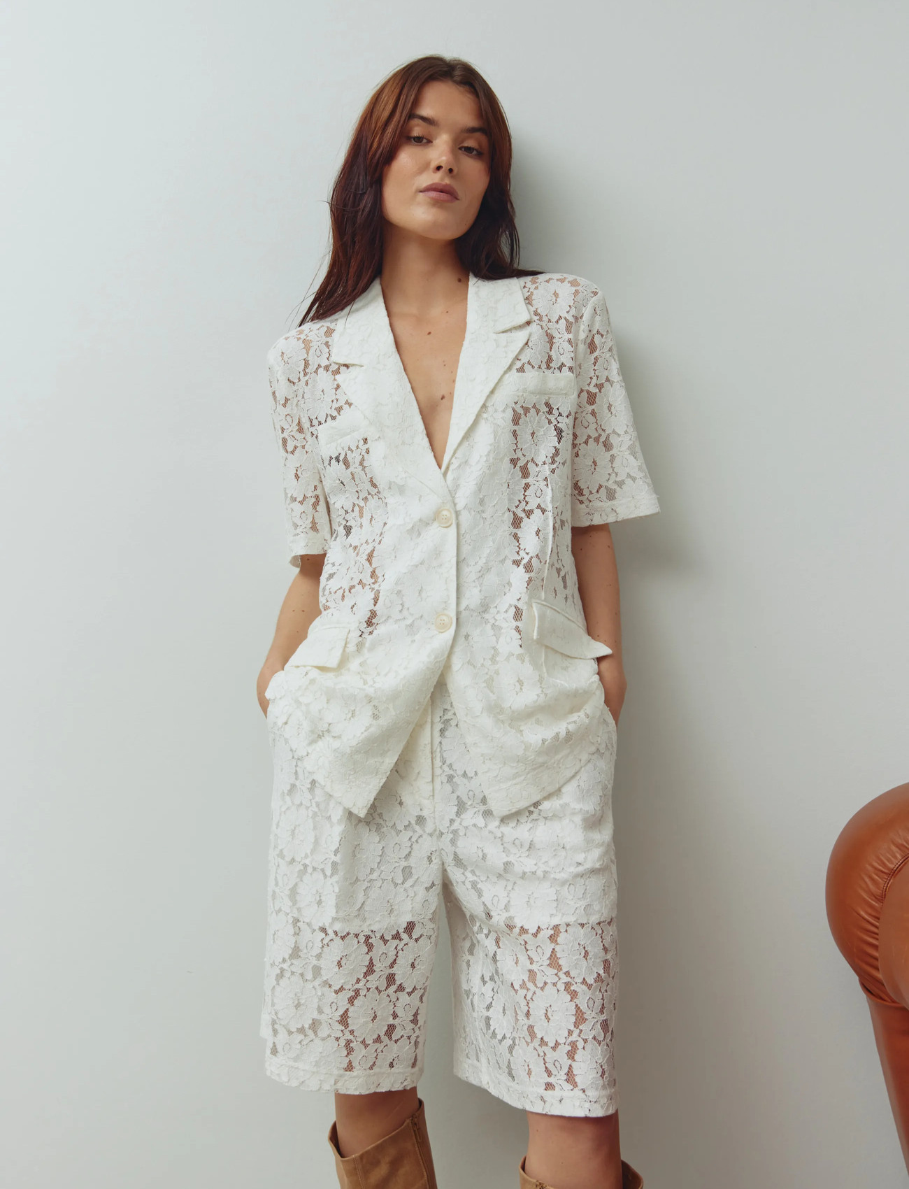 Noella N-Leanne Blazer, M, White, Blazere > Blazere I Overstørrelse, Dame