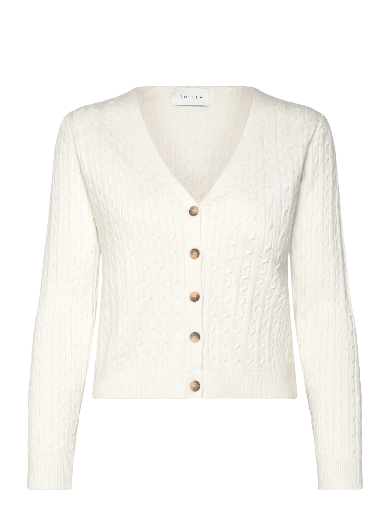 Noella N-Laliah Knit Cardigan, XS/S, White, Strik > Cardigans, Dame