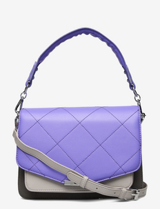 Blanca Multi Compartment Bag - crossbody bags - bright purple/grey lak/grey