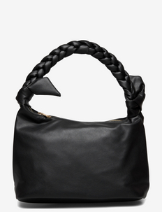 Olivia Braided Handle Bag - rankinės per petį - black