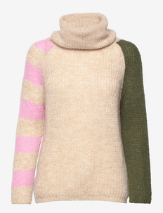Lucille Knit Jumper - coltruien - cream/pink/grey