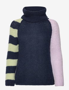 Lucille Knit Jumper - golfy - navy/lime/lilac