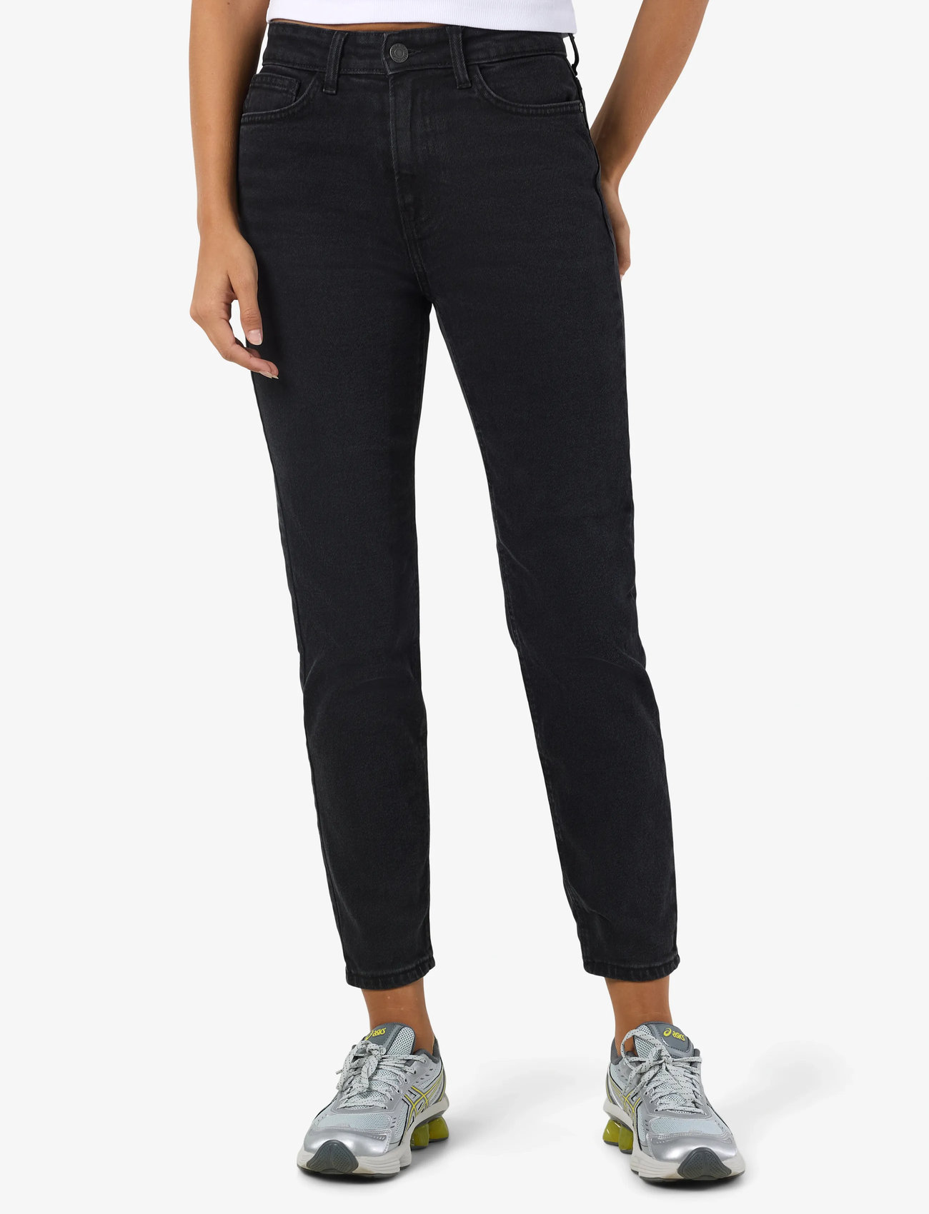 NOISY MAY Nmmoni Hw St Ank Black Jeans Fwd Noos, 32 x 32, Black, Jeans > Smalle, Dame