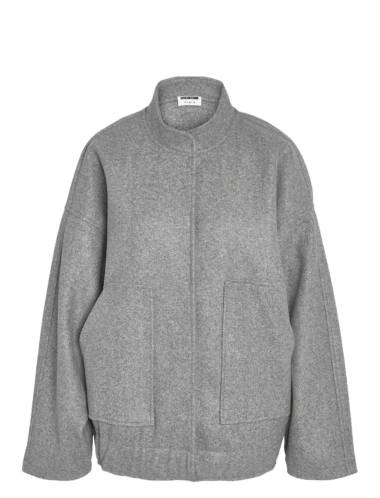 Nmhalston L/S Bomber Jacket Fwd Noos Bomberjakke Grey NOISY MAY