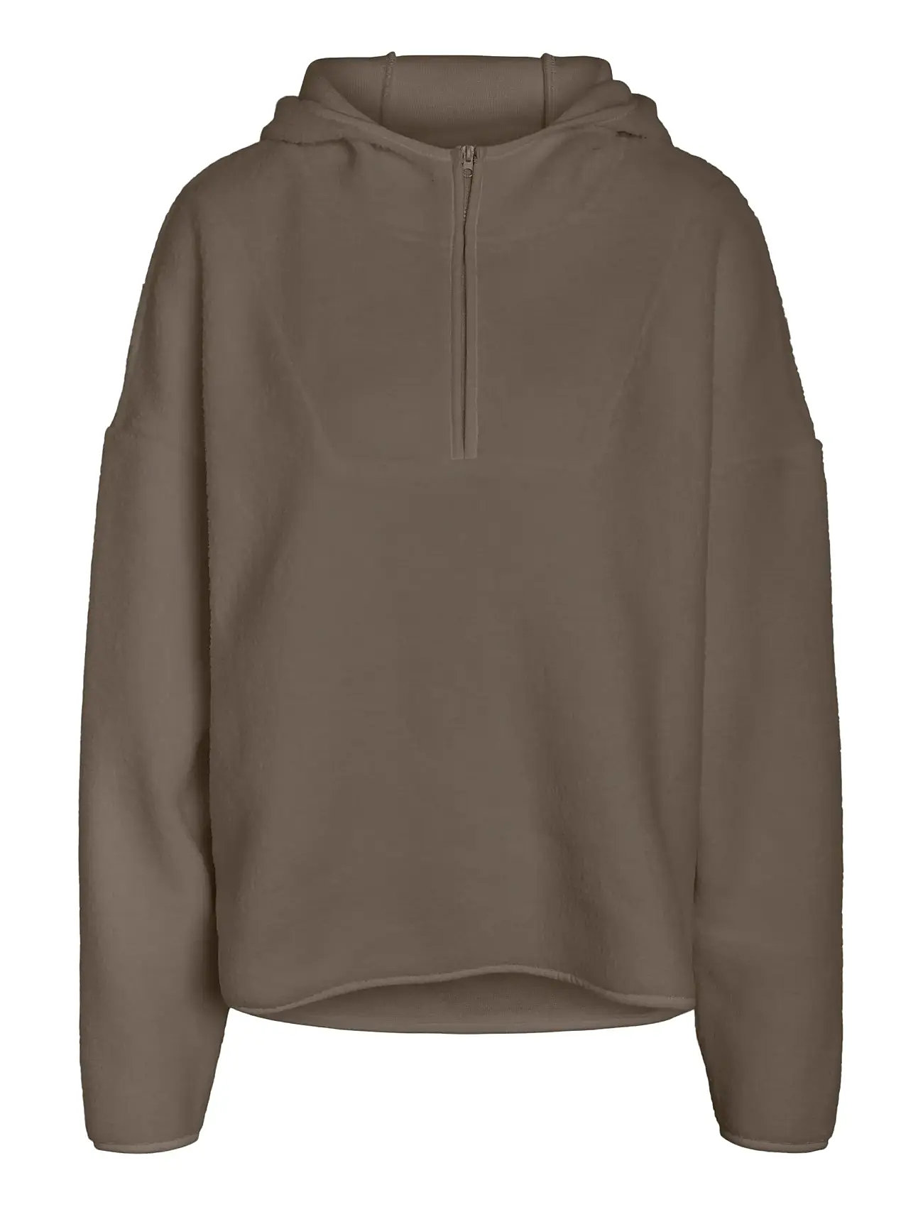 NOISY MAY Nmcozy L/S Halfway Zip Sweater Jrs Noos, L, Brown, Sweatshirts & Hættetrøjer > Hættetrøjer, Dame