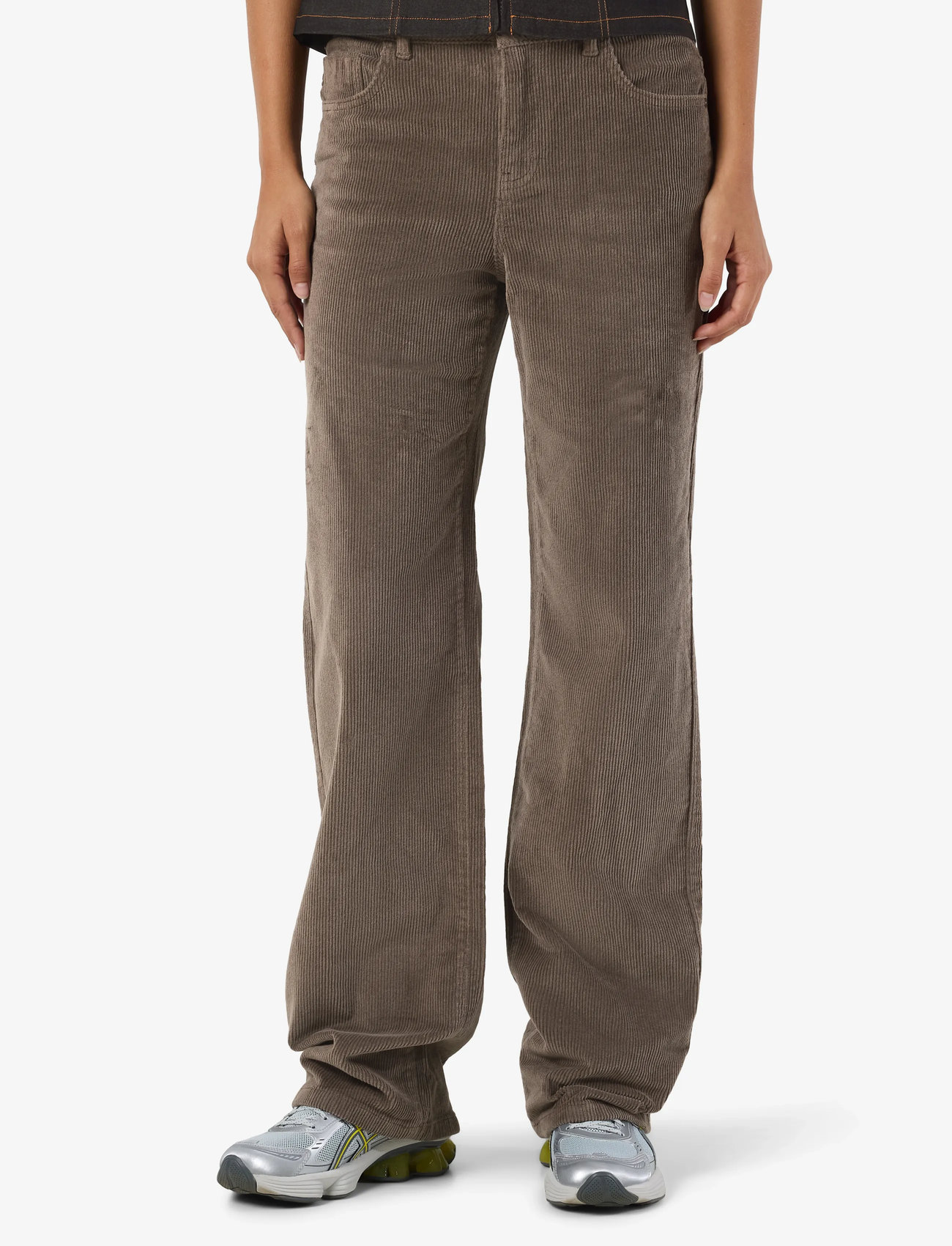 NOISY MAY Nmyolanda Nw Wide Leg Corduroy Noos, 27 x 32, Brown, Bukser > Brede Ben, Dame