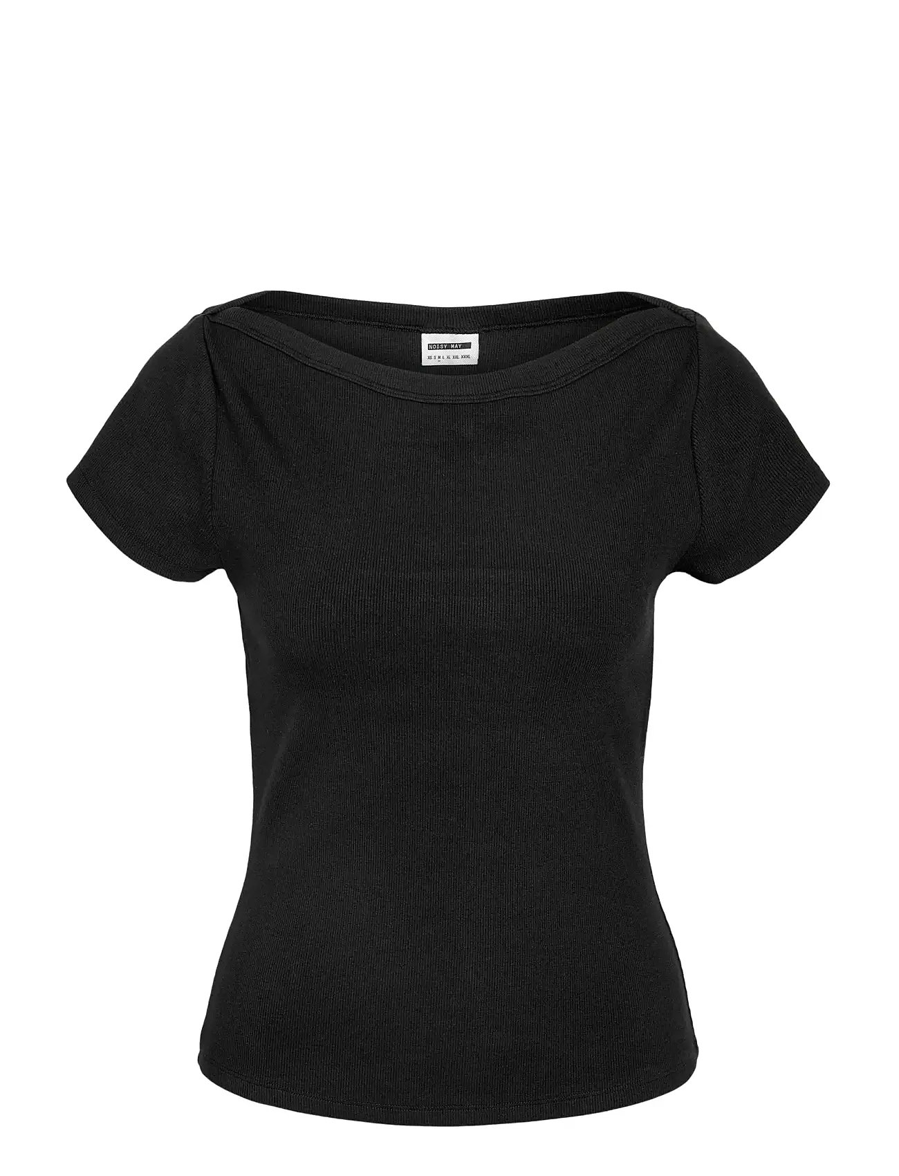 NOISY MAY Nmmaya S/S Boatneck Oberteil Noos Schwarz - M - Damen