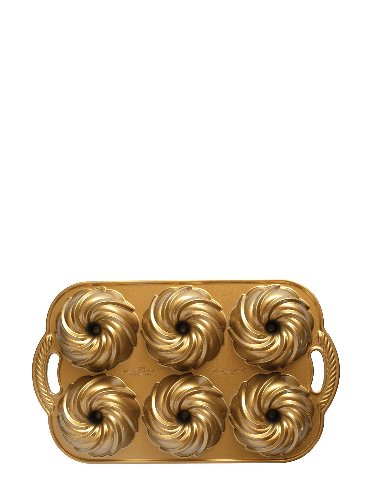 NORDIC WARE Swirl Bundtlette Pan Gold - FOR 6PCS - Unisex