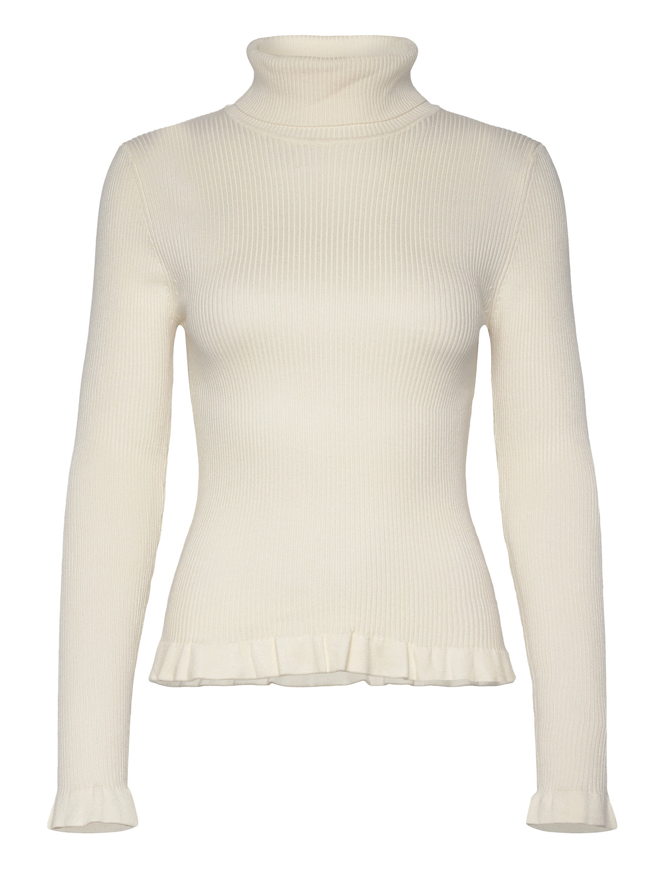 NORR Sherry Frill Knit Top Kräm