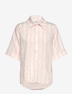 Coby SS shirt - short-sleeved shirts - light pink stripe