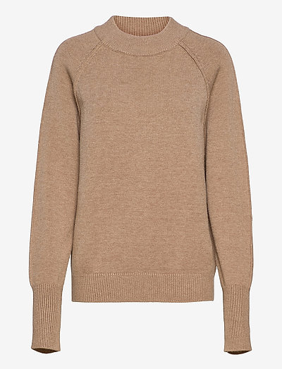 Lindsay knit top - džemperi - light brown melange