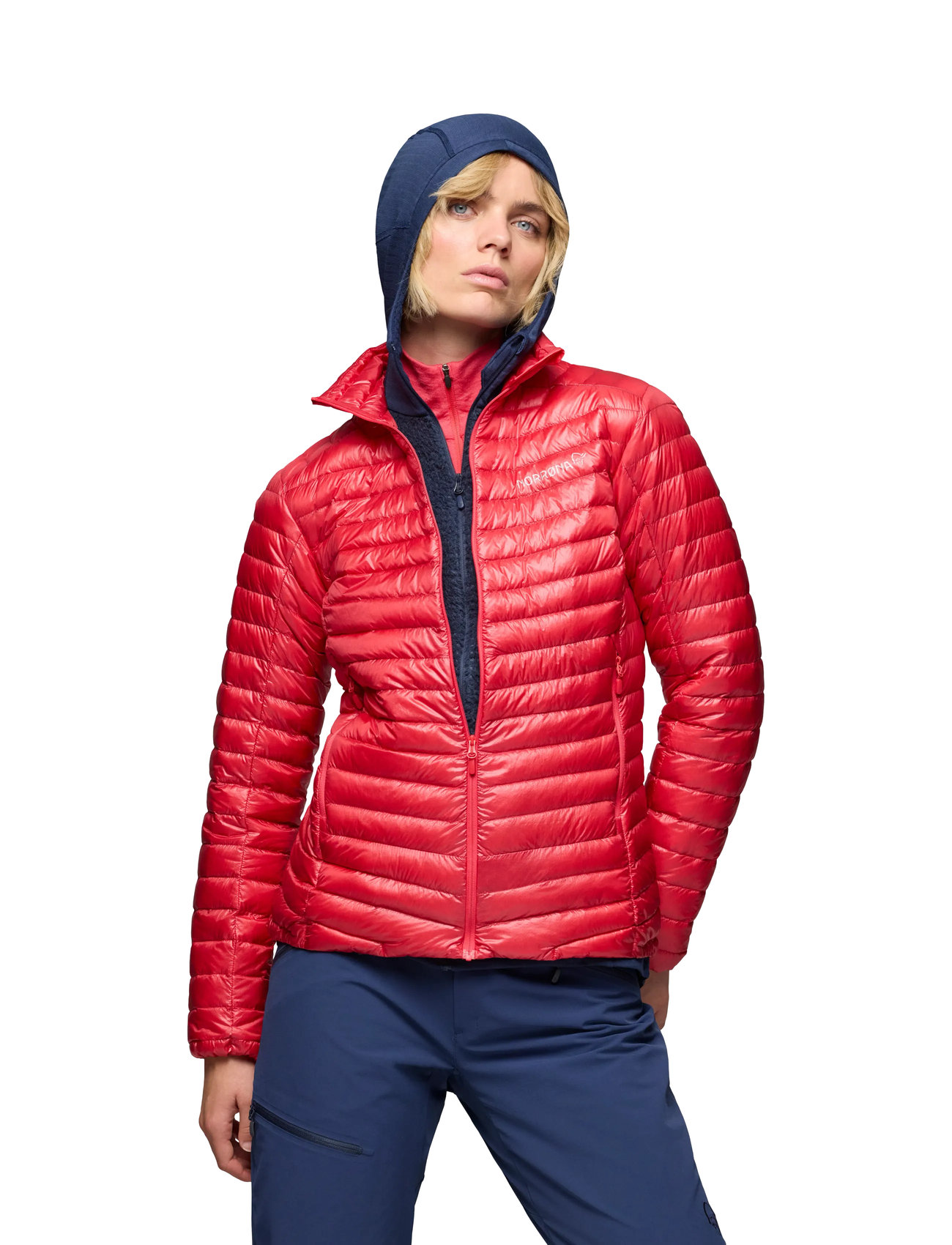 Norrøna Trollveggen Down800 Super Light Jacket W's, L, Red, Jakker > Vatteret Jakke, Dame
