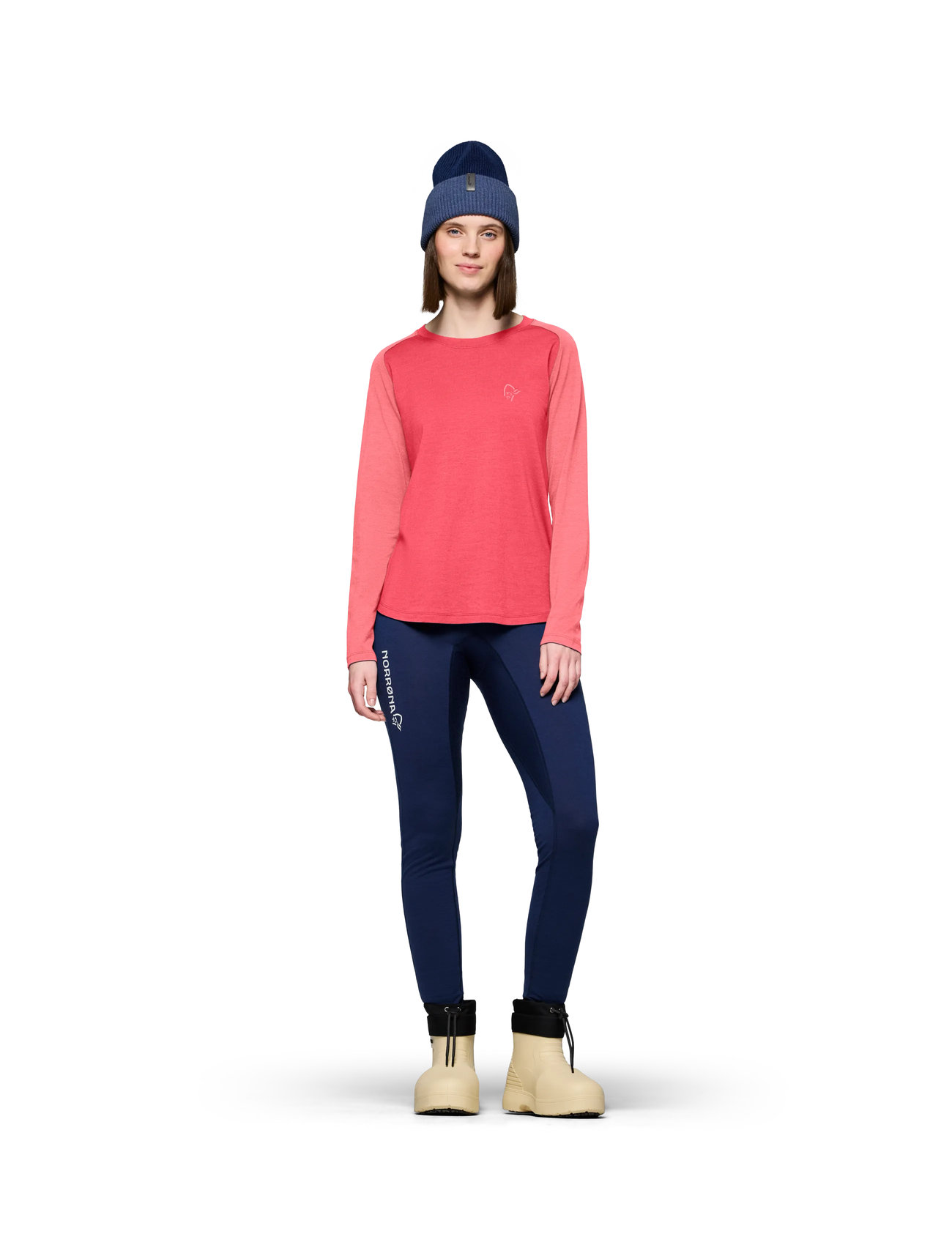Norrøna Femund Pureull Long Sleeve W's, M, Pink, Sports Overdele & T-shirts > Sport Long Sleeve Overdele, Dame
