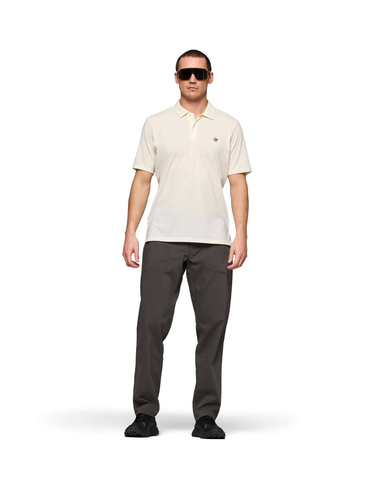Norrøna Femund Equaliserull Polo Shirt M's, L, Cream, Sport Polos > Sport Short-sleeved Polos, Herre