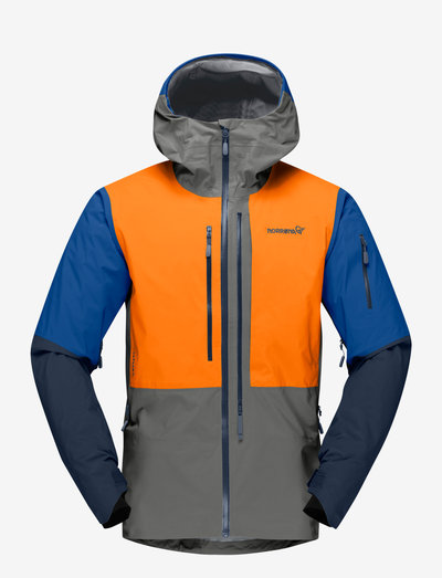 lofoten Gore-Tex Pro Jacket M's - jakker og regnjakker - castor grey/orange popsicle