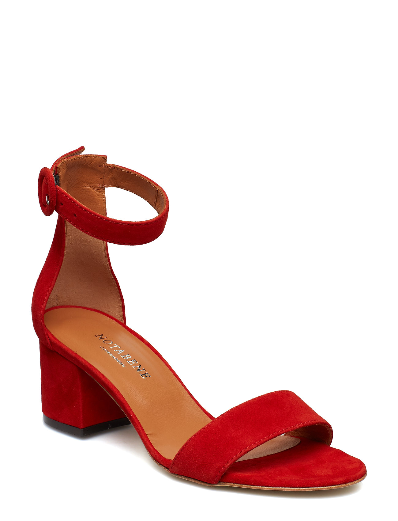 Lia Sandaal Met Hak Rood Notabene notabene kopen in de aanbieding
