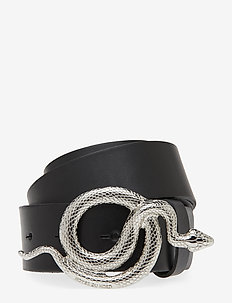 Milo Leather Belt - NOIR/SILVER