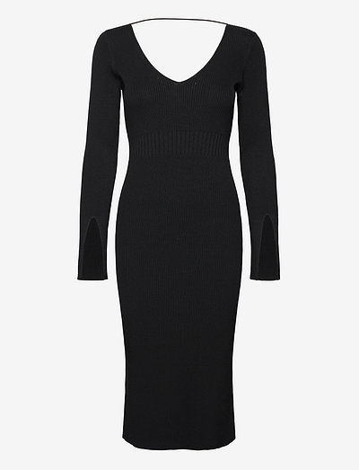Christine Knitted Dress - stramme kjoler - noir