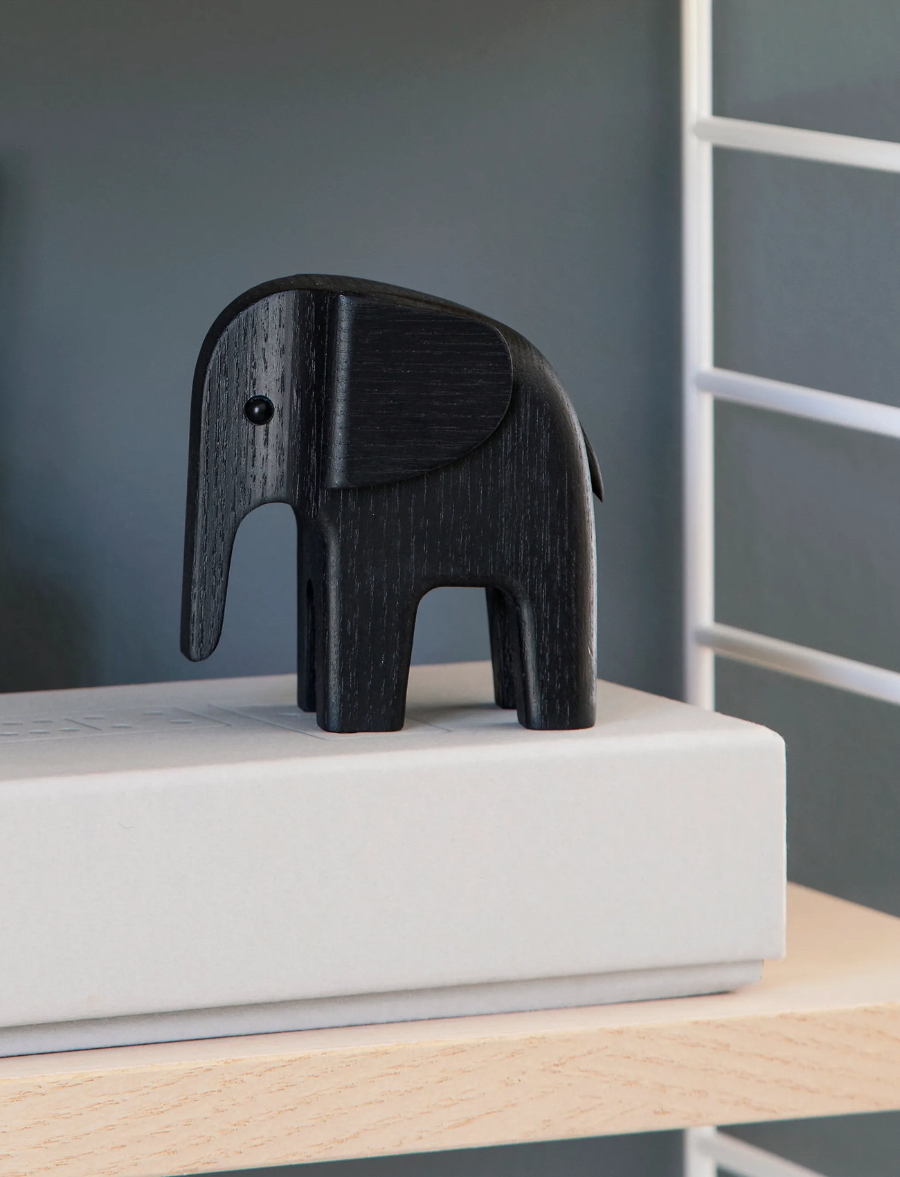 Novoform Baby Elephant, 7.7X4X7.5 cm, Black, Dekorativt Tilbehør-Detaljer > Træfigurer, Unisex