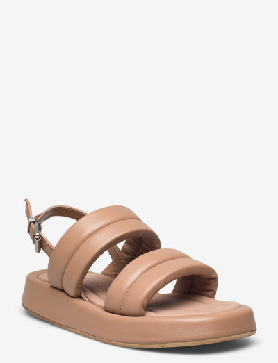 NILLA - flat sandals - nappa / nude