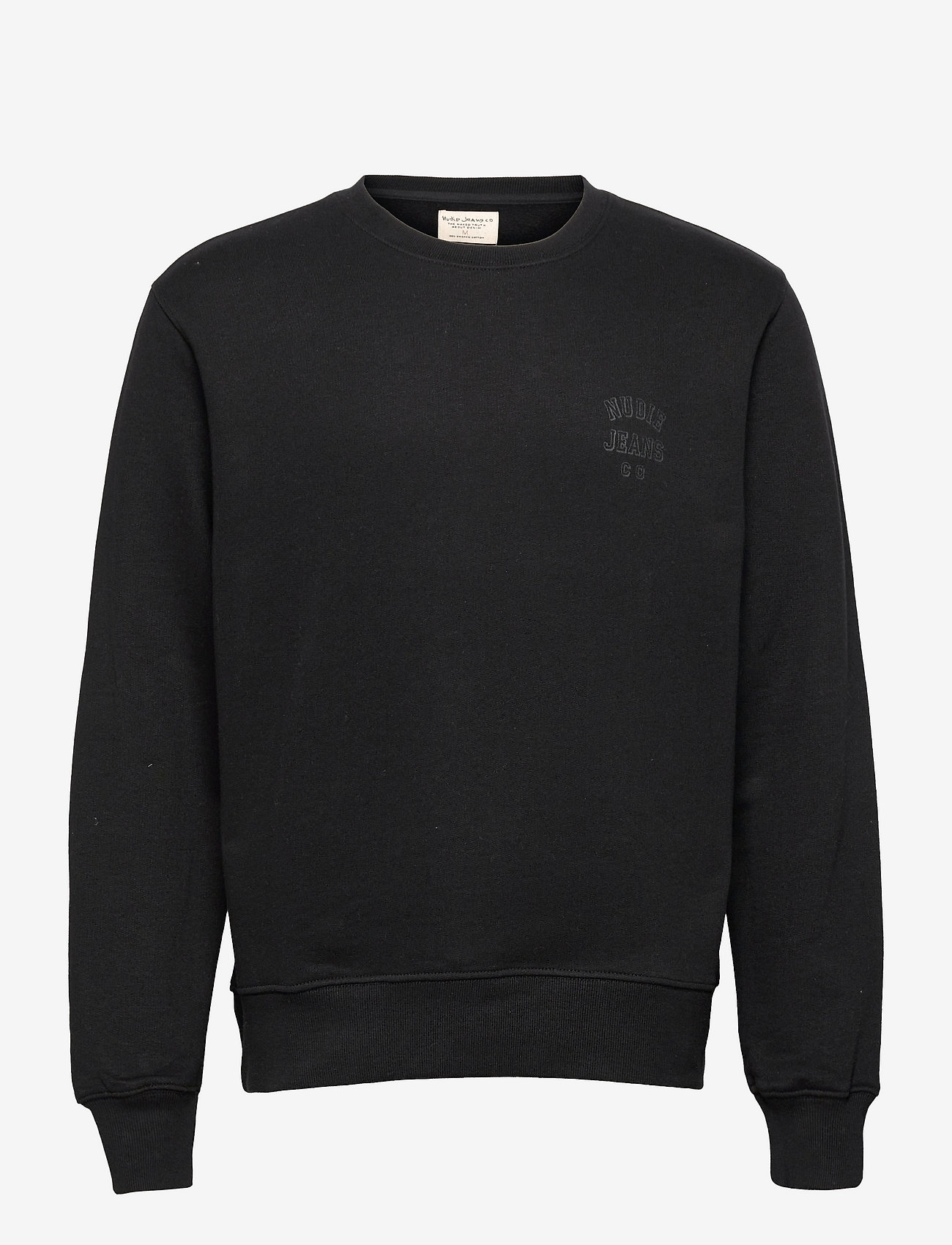 Nudie Jeans - Frasse Logo Sweatshirt Black - truien - black - 1